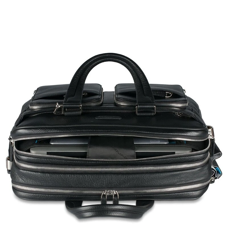 Бизнес чанта Piquadro Modus за iPad®Air/Air2 с две отделения и разширение, черен цвят